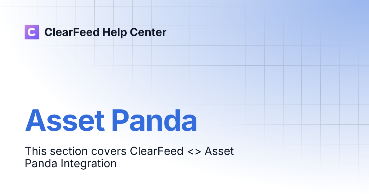 Asset Panda | ClearFeed Help Center
